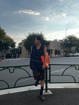 「アイテム（ベスト）」を使った、katsu_fashionさん（メンズ・168cm・20代）の夏コーディネート