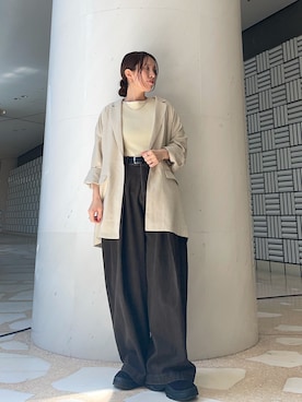 「KBF（ケイビーエフ）のアイテム（ジャケット/アウター）」を使った、サリーさん（レディース・151cm）の春コーディネート