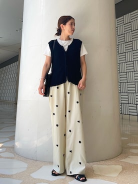 「KBF（ケイビーエフ）のアイテム（パンツ）」を使った、サリーさん（レディース・151cm）の夏コーディネート