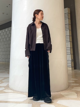 「KBF（ケイビーエフ）のアイテム（トップス）」を使った、サリーさん（レディース・151cm）の秋コーディネート