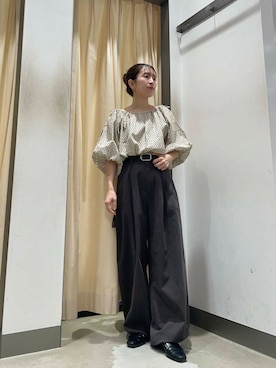 「KBF（ケイビーエフ）のアイテム（スラックス）」を使った、riisaaamさん（レディース・152cm）の春コーディネート