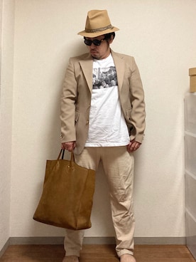 「minedenim」｜「アイテム（帽子）」を使った、dateoさん（メンズ・174cm）の秋コーディネート