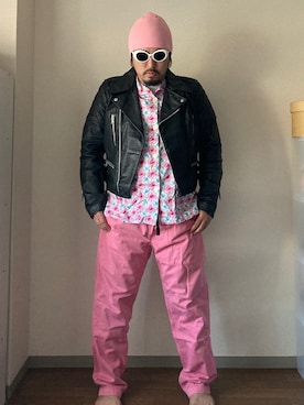 「パジャマ」｜「アイテム（ジャケット/アウター）」を使った、dateoさん（メンズ・174cm）の冬コーディネート