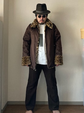 「ファー」｜「アイテム（その他アウター）」を使った、dateoさん（メンズ・174cm）の冬コーディネート