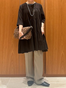 kana@qualiteさん（骨格ウェーブ・レディース・152cm・40代）の秋コーディネート
