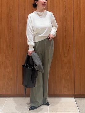 「アイテム（ストール/ショール）」を使った、kana@qualiteさん（レディース・152cm）の秋コーディネート