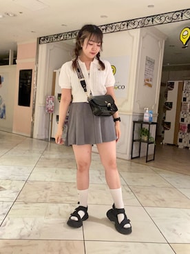 「ZIPニット」｜Emi【骨格ウェーブ/ブルベ冬】さん（レディース・152cm）の夏コーディネート