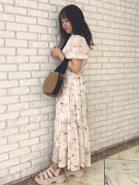 「one after another NICE CLAUP（ワンアフターアナザーナイスクラップ）のスニーカー底グルカサンダル（サンダル）」を使った、Emi【骨格ウェーブ/ブルベ冬】さん（レディース・152cm）の春コーディネート