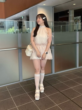 「one after another NICE CLAUP（ワンアフターアナザーナイスクラップ）のアイテム」を使った、Emi【骨格ウェーブ/ブルベ冬】さん（レディース・153cm）の夏コーディネート