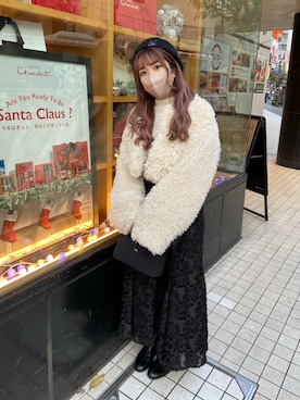 「nice claup」｜「アイテム（その他アウター）」を使った、Emi【骨格ウェーブ/ブルベ冬】さん（レディース・152cm）の秋コーディネート