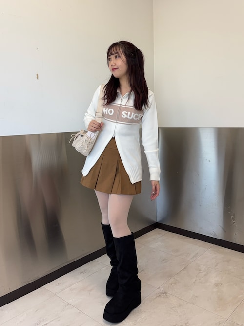 セール】ジップロゴジャガードニット（ニット/セーター）｜one after