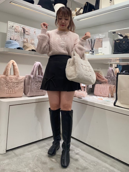 NICE CLAUP フェイクファー付きツイードジャケット one after another NICE CLAUP（ワンアフターアナザーナイ