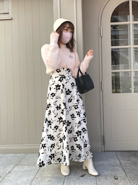 「nice claup」｜「アイテム（帽子）」を使った、Emi【骨格ウェーブ/ブルベ冬】さん（レディース・152cm）の秋コーディネート