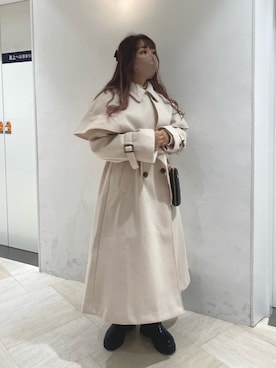 「ブーツコーデ」｜「アイテム（その他アウター）」を使った、Emi【骨格ウェーブ/ブルベ冬】さん（レディース・152cm）の秋コーディネート