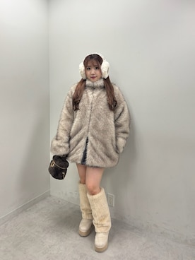 「アイテム（イヤーマフ）」を使った、Emi【骨格ウェーブ/ブルベ冬】さん（レディース・153cm）の秋コーディネート