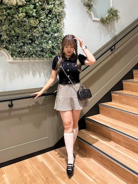 「one after another NICE CLAUP（ワンアフターアナザーナイスクラップ）のアイテム」を使った、Emi【骨格ウェーブ/ブルベ冬】さん（レディース・153cm）の夏コーディネート