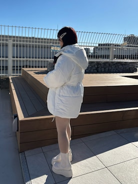 「one after another NICE CLAUP（ワンアフターアナザーナイスクラップ）のアイテム（ダウンジャケット/コート）」を使った、Emi【骨格ウェーブ/ブルベ冬】さん（レディース・153cm）の冬コーディネート