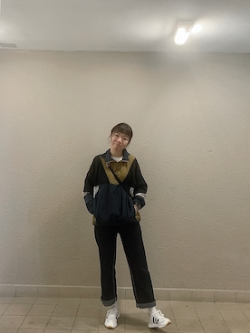 「アイテム（マウンテンパーカー、ブラウン系）」を使った、conniecさん（レディース・159cm）の秋コーディネート