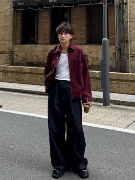 「Adoon plain（アドーンプレーン）のアイテム（パンツ）」を使った、yütarouさん（メンズ・168cm）の春コーディネート