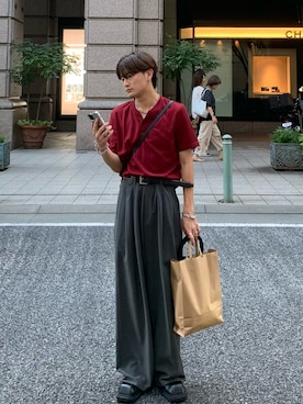 「アイテム（ドレスシューズ）」を使った、yütarouさん（メンズ・168cm・20代）の夏コーディネート