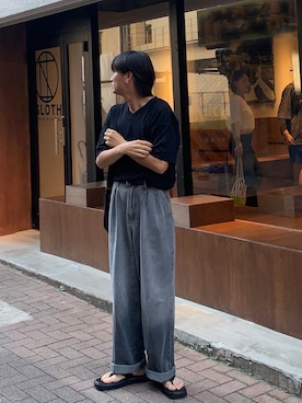 「夏服」｜「アイテム（サンダル）」を使った、yütarouさん（メンズ・168cm・10代）の夏コーディネート