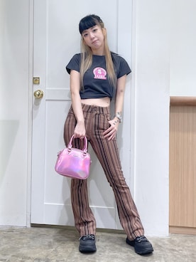 「ボストンバッグ」｜北浦佳那美さん（レディース・157cm）の夏コーディネート