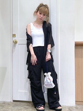 北浦佳那美さん（レディース・157cm）の夏コーディネート