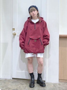 「Dr. Martens（ドクターマーチン）のDr.Martens ドクターマーチン クアッド レトロ 2976 クアッド / QUAD RETRO 2976 QUAD (BLACK POLISHED SMOOTH) 24687001（ブーツ）」を使った、北浦佳那美さん（レディース・157cm）の秋コーディネート