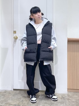 新品X-girl ダウンベスト　M size/BLACK X-girl ダウンベスト アウター M