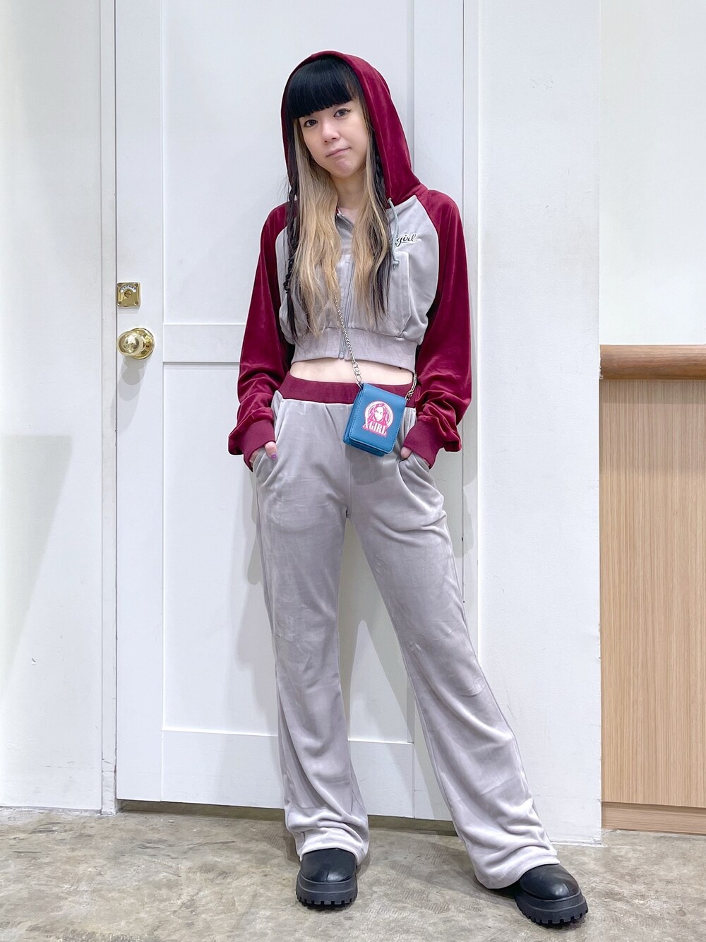 X-girl スウェットパンツ パーカー セットアップ エックスガール x