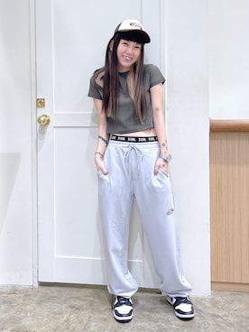 「ロゴテープ」｜北浦佳那美さん（レディース・157cm）の夏コーディネート