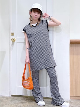 北浦佳那美さん（レディース・157cm）の夏コーディネート