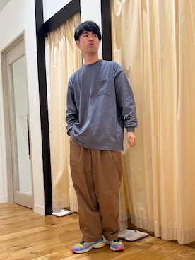 「Snow Peak（スノーピーク）のアイテム」を使った、にのさんさん（メンズ・178cm）の春コーディネート