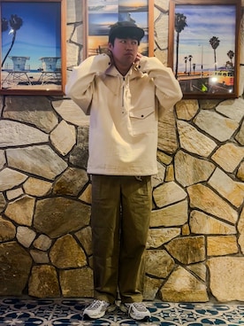 「ARMY TWILL（アーミーツイル）のアイテム（その他アウター）」を使った、takahiroさん（メンズ・178cm）の冬コーディネート