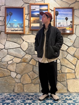 「アイテム（ブルゾン）」を使った、にのさんさん（メンズ・178cm）の秋コーディネート