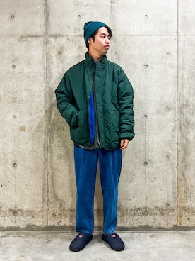 「アイテム（ブルゾン）」を使った、takahiroさん（メンズ・178cm・20代）の冬コーディネート