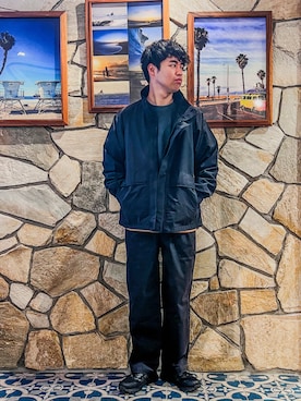 「FORK&SPOON（フォークアンドスプーン）のFORK&SPOON　フレンチドリルピグメントチノパンツ（その他パンツ）」を使った、にのさんさん（メンズ・179cm）の冬コーディネート