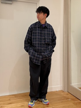 「EKAL（エカル）のアイテム」を使った、にのさんさん（メンズ・178cm）の夏コーディネート