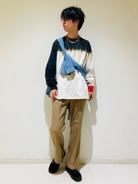 「RICE NINE TEN（ライスナインテン）のアイテム（ネックレス）」を使った、takahiroさん（メンズ・178cm）の秋コーディネート