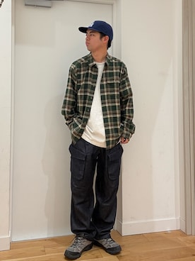 「URBAN RESEARCH DOORS（アーバンリサーチドアーズ）のpatagonia　LW FJORD FLANNEL SHIRTS（シャツ/ブラウス、グリーン系）」を使った、にのさんさん（メンズ・178cm）の秋コーディネート