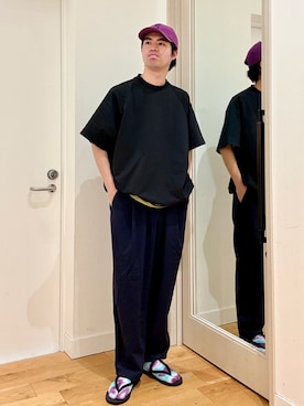 「URBAN RESEARCH Sonny Label（アーバンリサーチサニーレーベル）のアイテム（キャップ）」を使った、にのさんさん（メンズ・178cm）の夏コーディネート