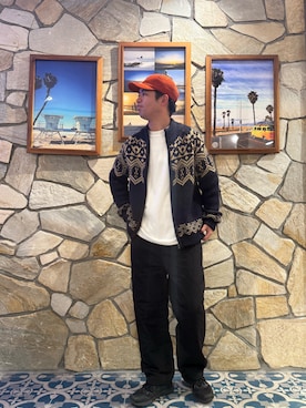 「アイテム（帽子）」を使った、にのさんさん（メンズ・178cm・20代）の冬コーディネート