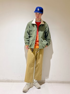 「URBAN RESEARCH Sonny Label（アーバンリサーチサニーレーベル）のアイテム（ミリタリージャケット）」を使った、takahiroさん（メンズ・178cm）の冬コーディネート