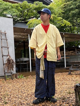 「EKAL（エカル）のアイテム」を使った、にのさんさん（メンズ・178cm）の夏コーディネート