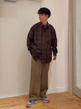「EKAL（エカル）のアイテム」を使った、にのさんさん（メンズ・178cm）の夏コーディネート