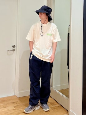 「EKAL（エカル）のアイテム」を使った、にのさんさん（メンズ・178cm）の夏コーディネート