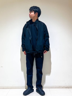 「URBAN RESEARCH Sonny Label（アーバンリサーチサニーレーベル）のヘビーウェイトコットンベーシックスウェット（スウェット）」を使った、にのさんさん（メンズ・179cm）の秋コーディネート