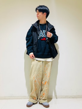 「WILD THINGS（ワイルドシングス）のアイテム（ダウンベスト）」を使った、takahiroさん（メンズ・178cm）の秋コーディネート