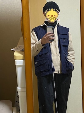 「AZUL（アズール）のアイテム（その他アウター）」を使った、KKLさん（メンズ・171cm）の冬コーディネート