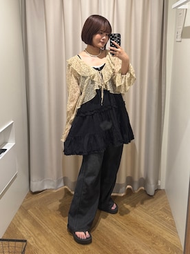 「FREE'S MART（フリーズマート）のアイテム」を使った、narunaさん（骨格ストレート・レディース・159cm）の夏コーディネート